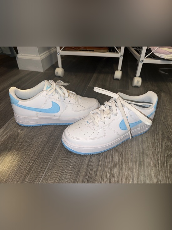Nike Other - Nike Kids White Sneakers with Light Blue Swoosh